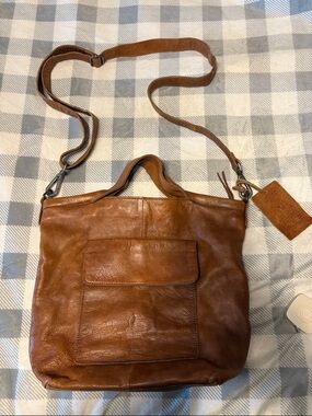 Latico Leather Crossbody Tote with Front Pocket